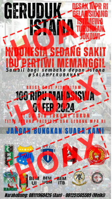 Selebaran yang diduga mencatut nama Eks BEM UI Melki Sedek Huang (Istimewa) Selebaran yang diduga mencatut nama Eks BEM UI Melki Sedek Huang (Istimewa)